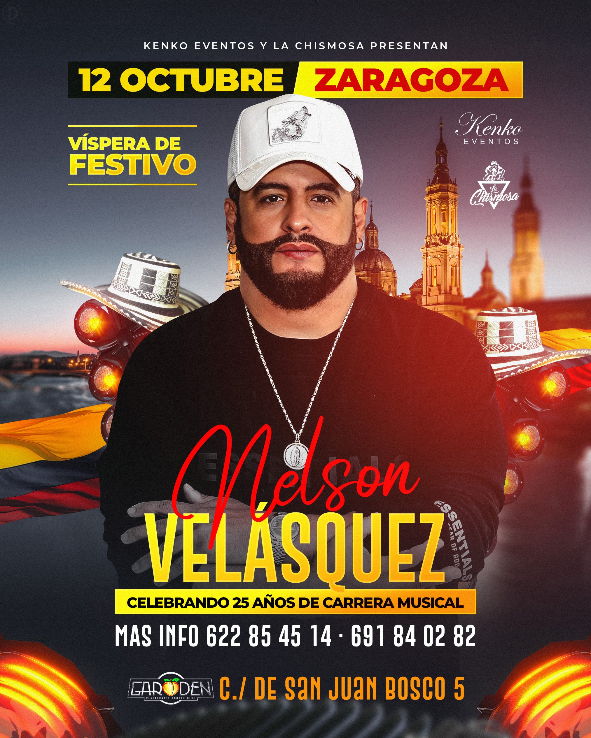Nelson Velásquez - Zaragoza - Club Kenko Tickets