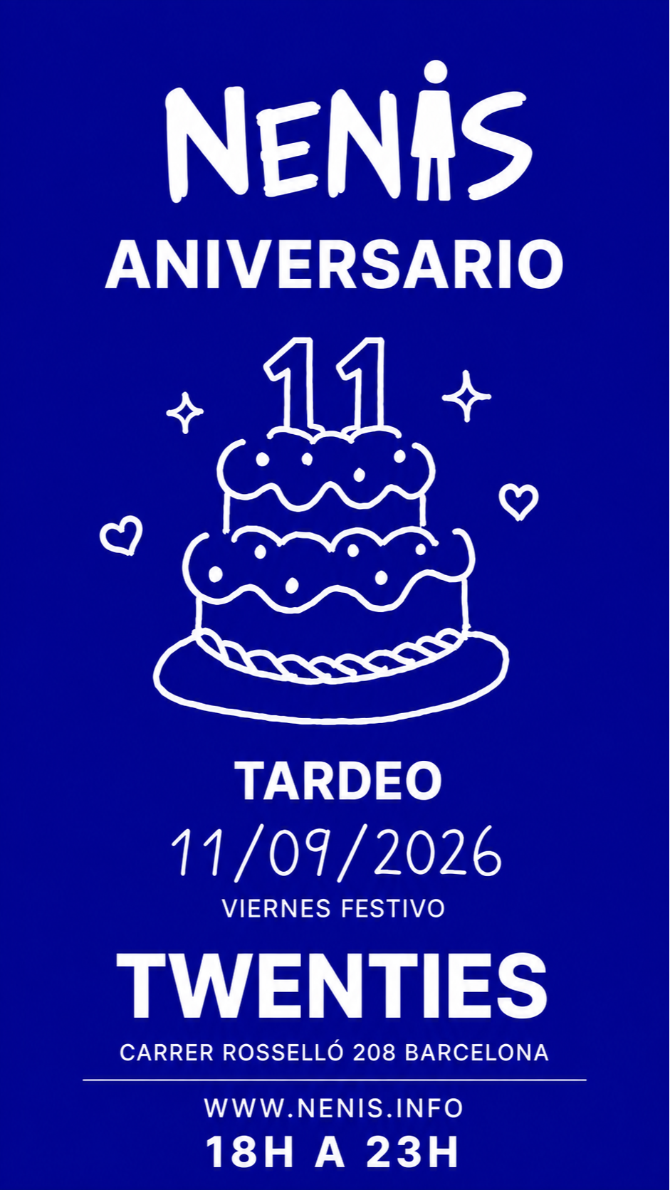 NENIS · TARDEO · 11º ANIVERSARIO 