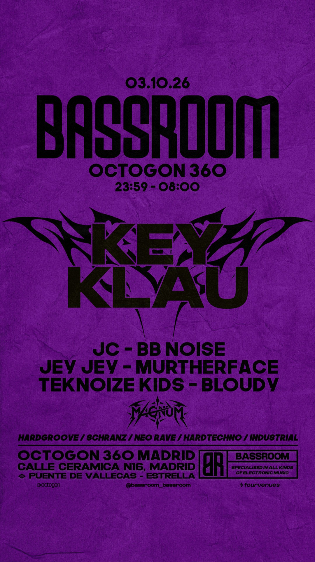 BASSROOM | KEY KLAU + JC + BB NOISE + JEY JEY + MURTHERFACE + TEKNOIZE KIDS + BLOUDY