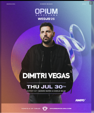 DIMITRI VEGAS - Club Opium - WELOVEBCN