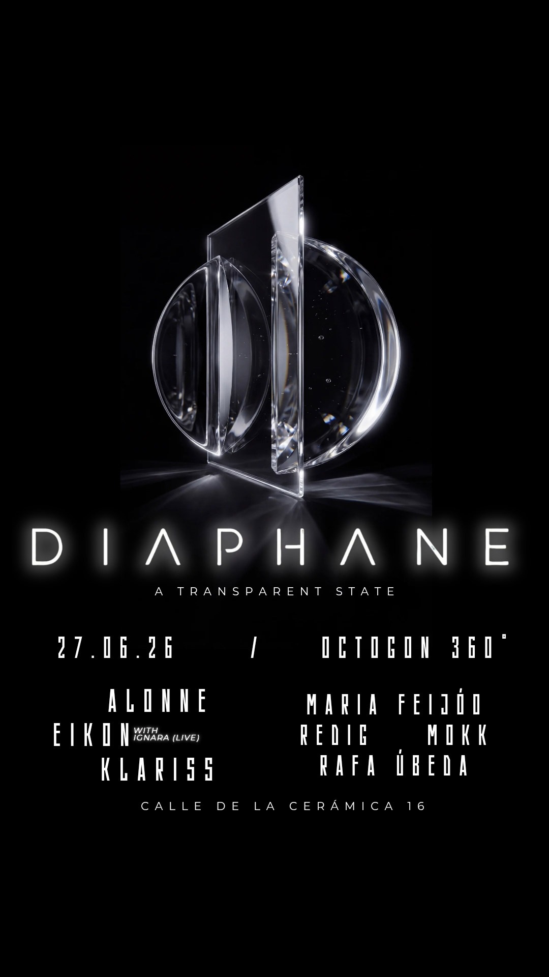DIAPHANE | ALONNE, EIKON, IGNARA, KLARISS, MARIA FEIJOÓ, MOKK, RAFA ÚBEDA &amp; REDIG