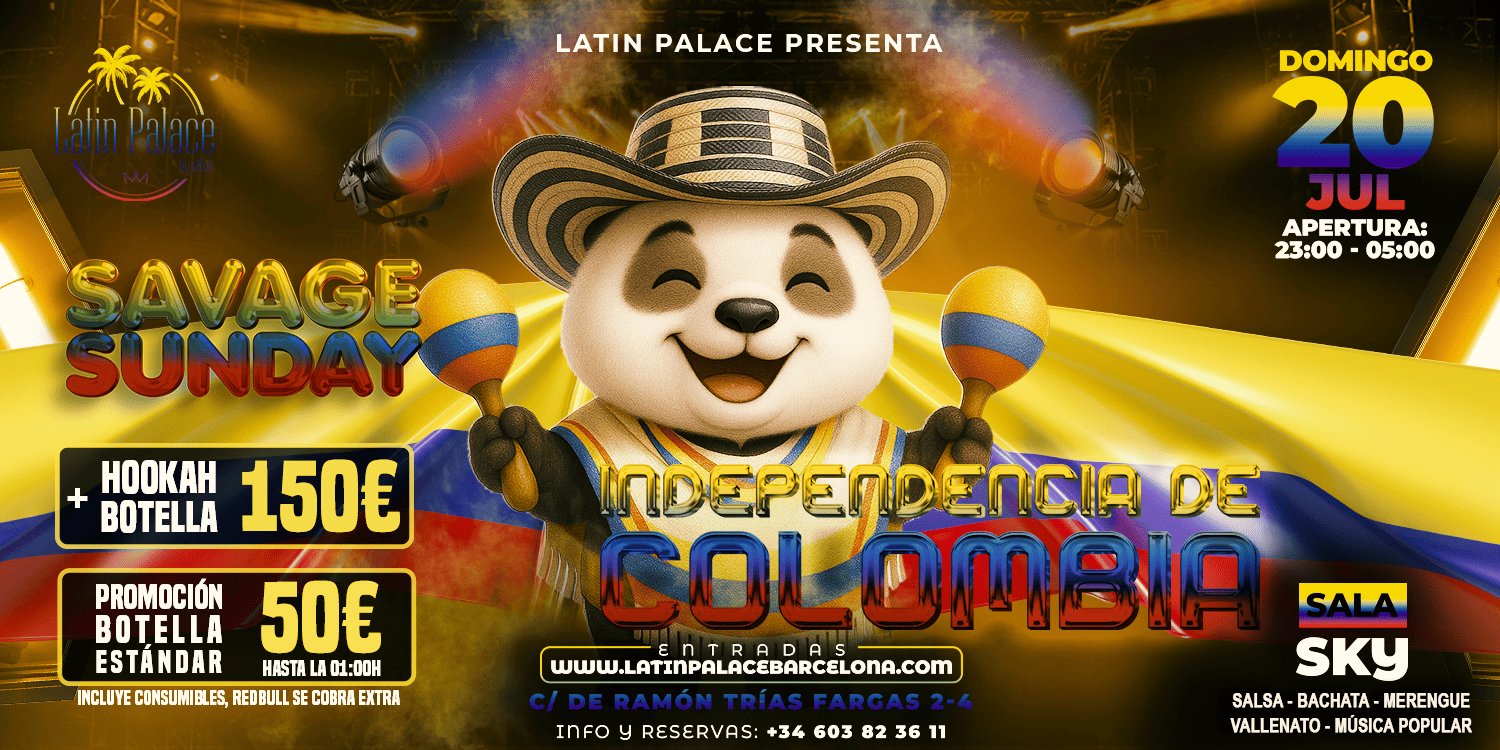 SAVAGE SUNDAY - Club Latin Palace Barcelona Sala SKY