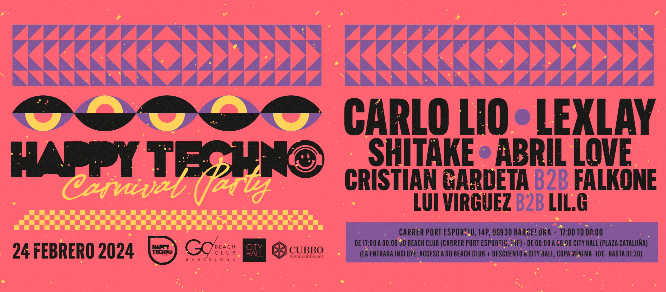 HAPPY TECHNO WINTER SEASON WITH CARLO LIO, LEXLAY + MORE TBA HAPPY TECHNO