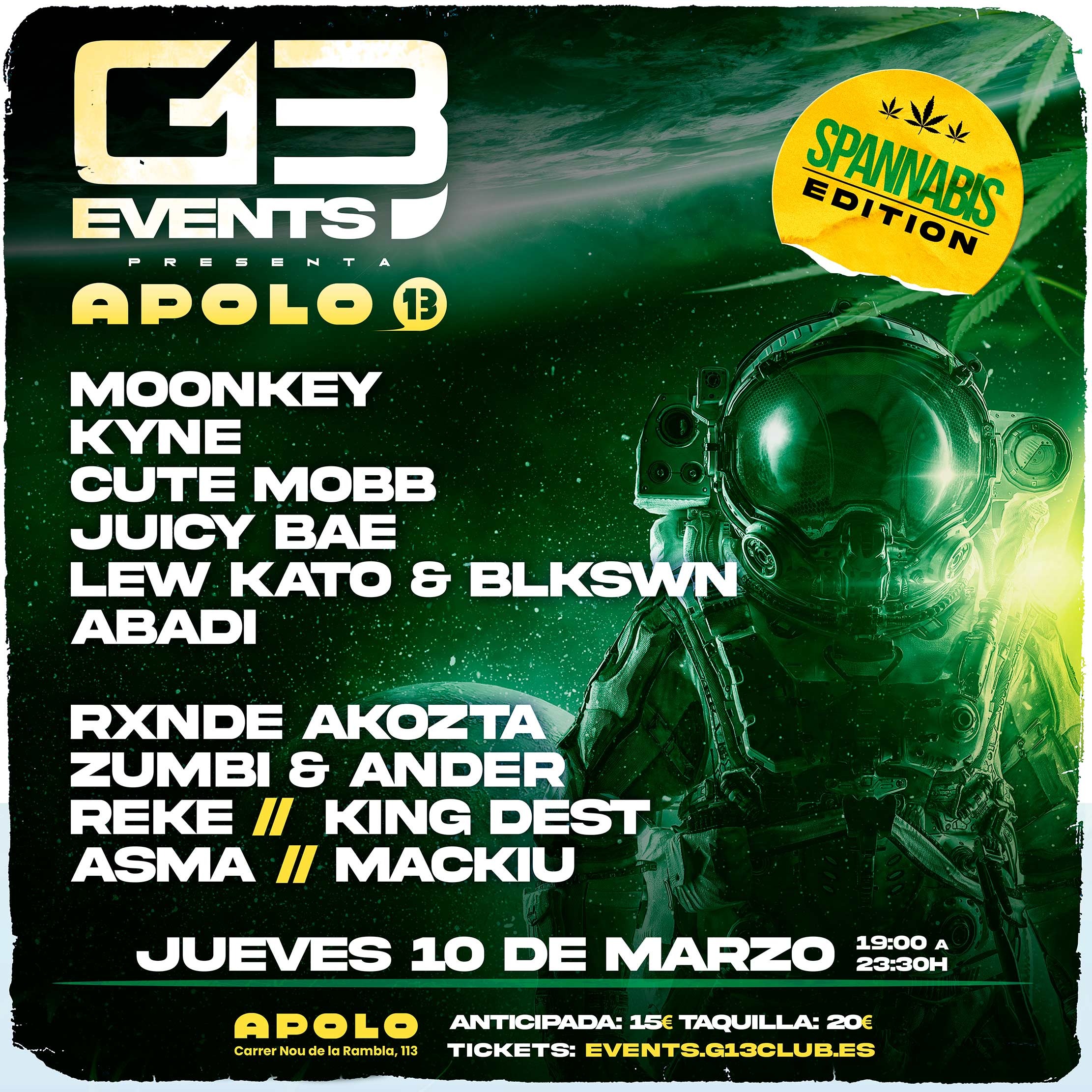 APOLO 13 G13 EVENTS