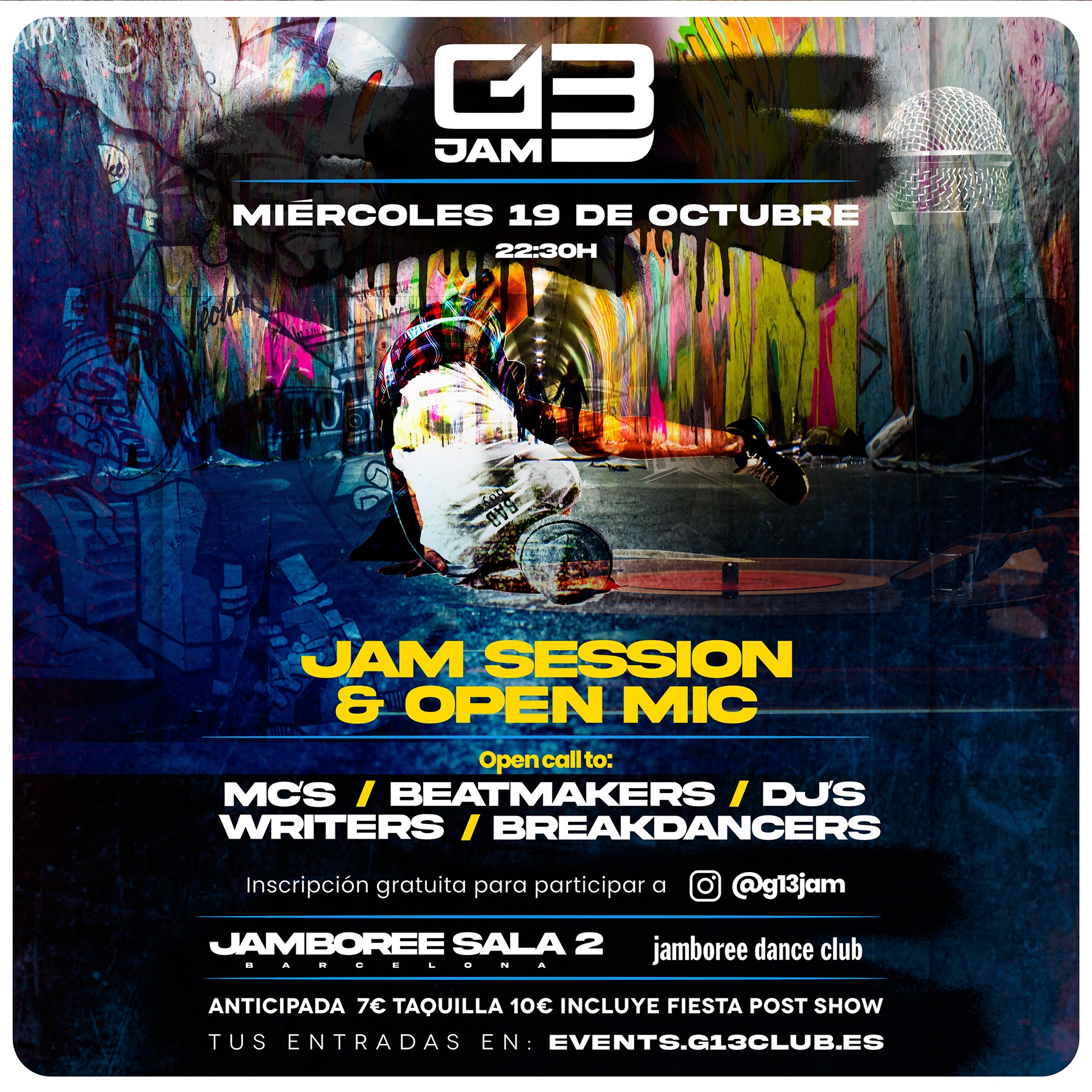 JAM SESSION + OPEN MIC G13 EVENTS
