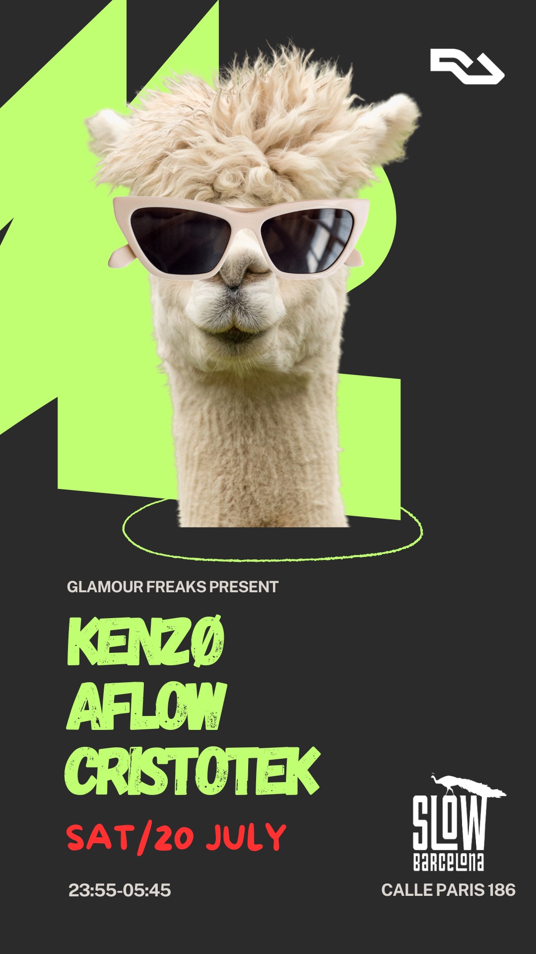 GLAMOUR FREAKS PRESENTA: KENZø + AFLOW + CRISTOTEK SLOW