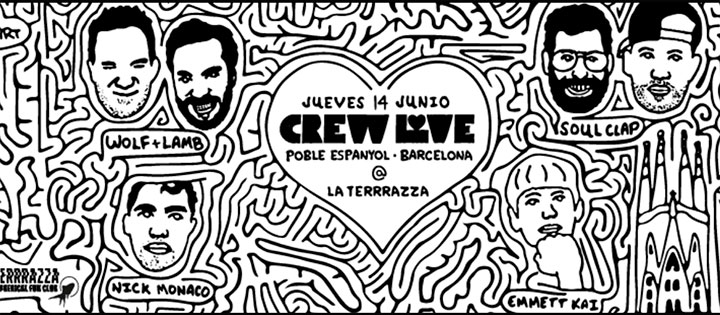 CREW LOVE BARCELONA LA TERRRAZZA - HAPPY TECHNO