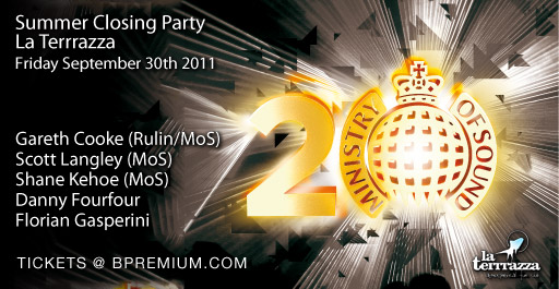 MINISTRY OF SOUND CLOSING PARTY LA TERRRAZZA - HAPPY TECHNO
