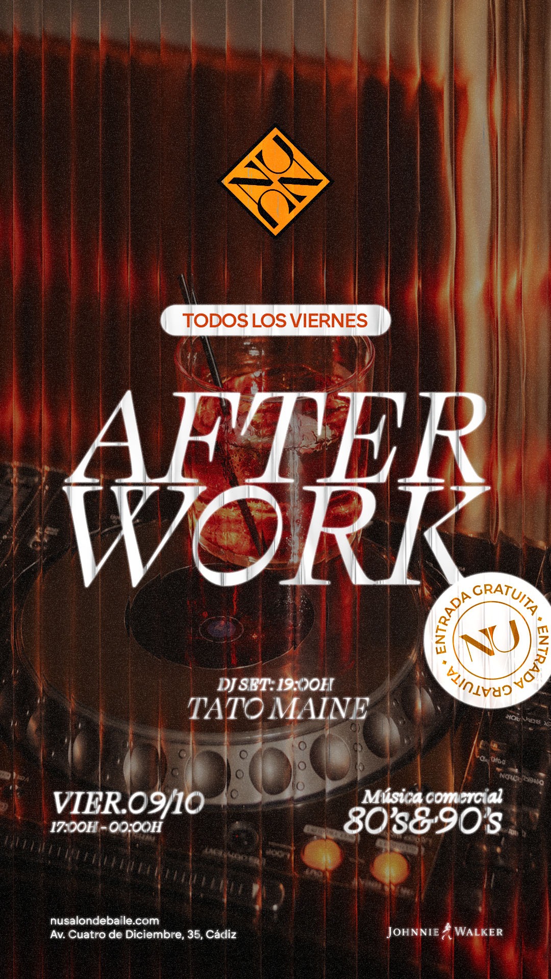 AFTERWORK | 80's &amp; 90's | ENTRADA LIBRE