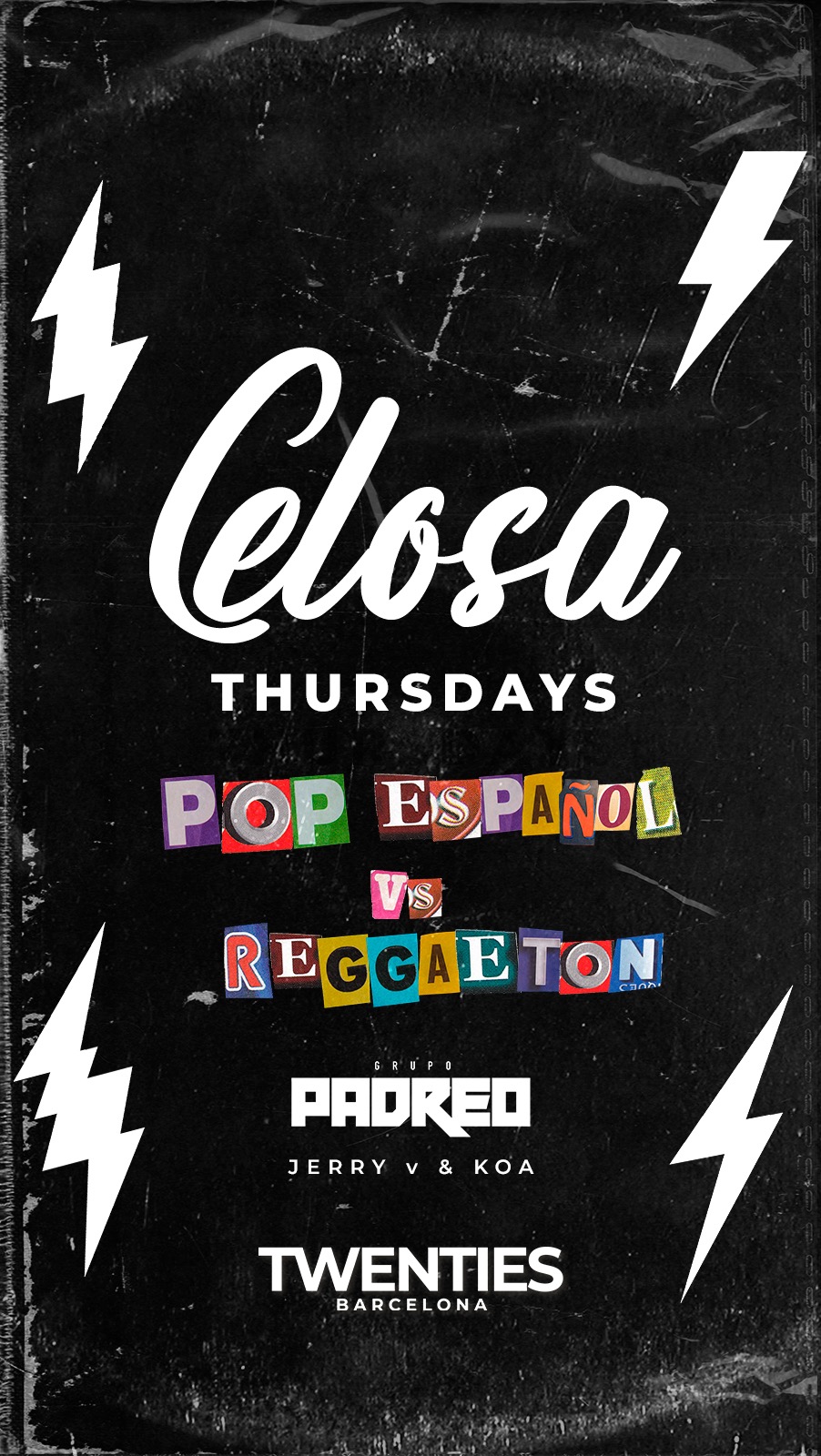 CELOSA THURSDAYS | POP ESPAñOL VS REGGAETON | 2ND NOV TWENTIES BARCELONA
