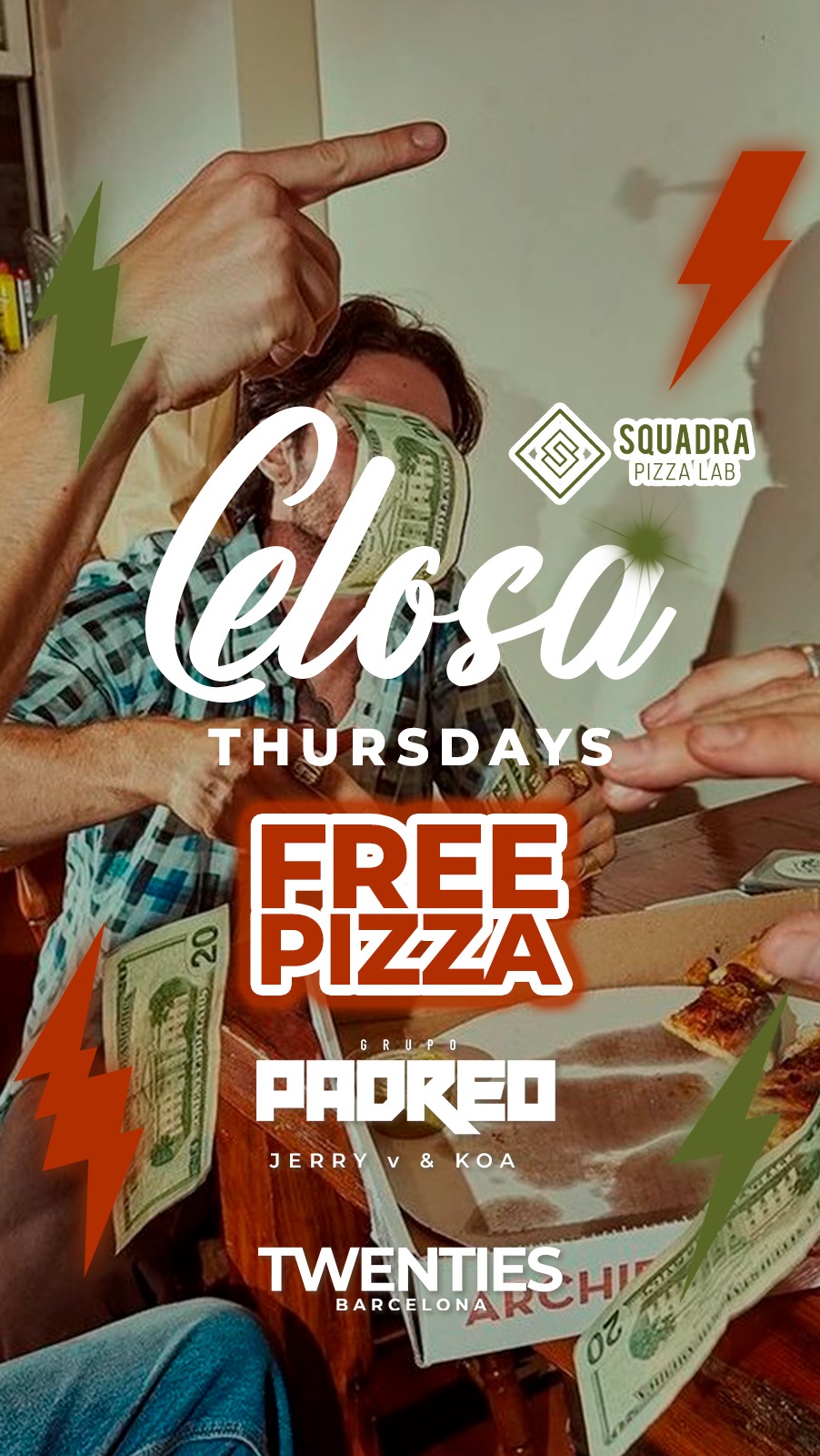 CELOSA THURSDAYS | FREE PIZZA | 9TH NOV TWENTIES BARCELONA