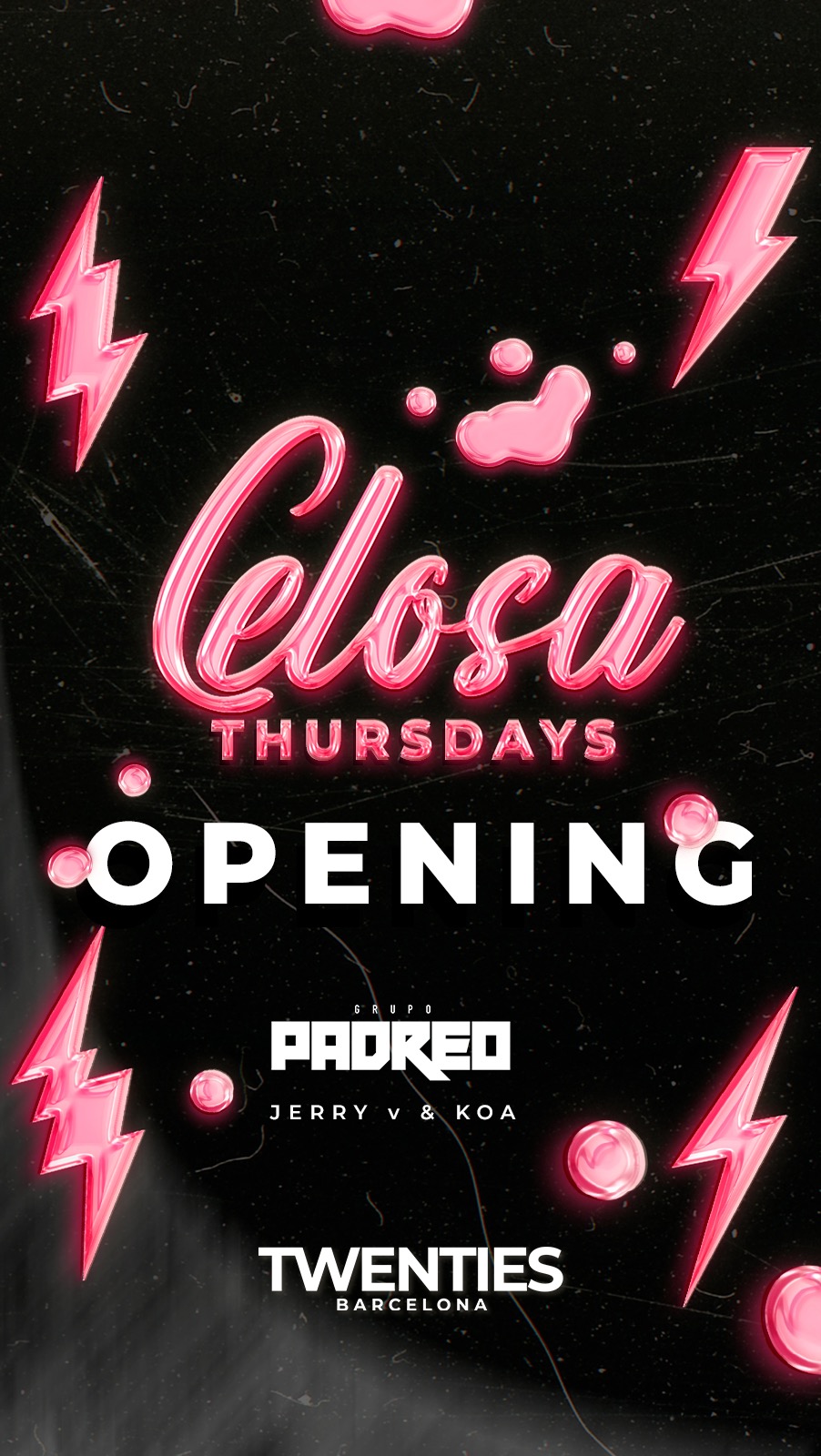 CELOSA THURSDAYS BY PADREO | OPENING | 14TH SEPT TWENTIES BARCELONA