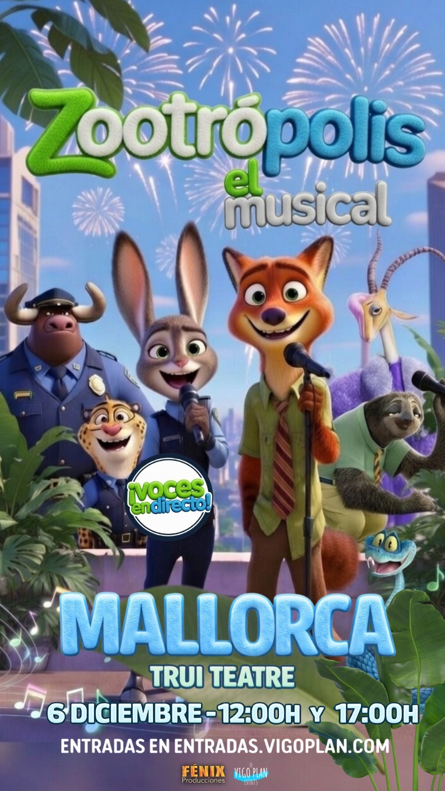 ZOOTRÓPOLIS, EL MUSICAL 12:00