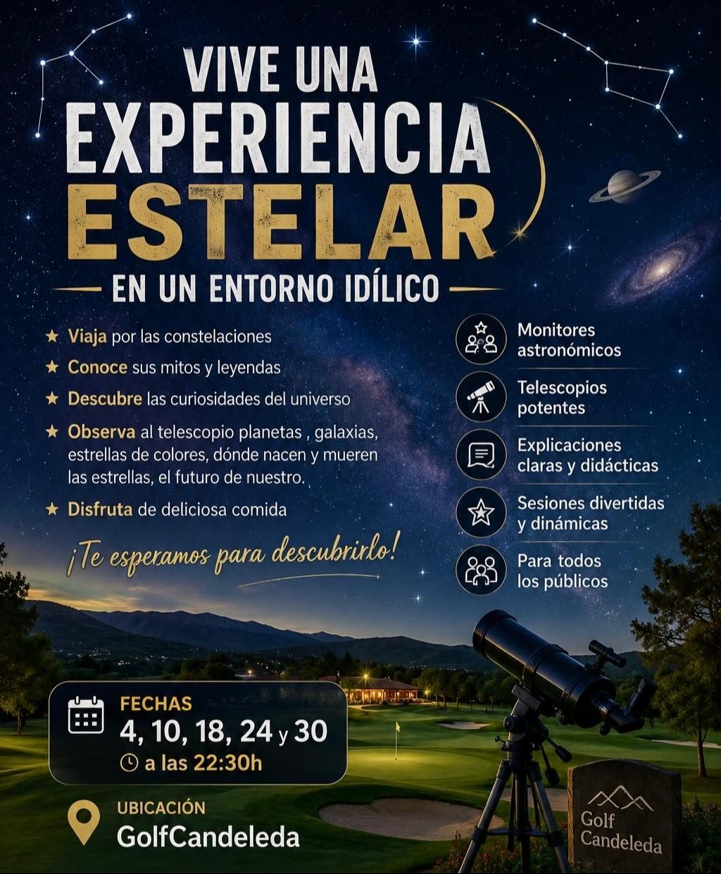VIVE UNA EXPERIENCIA ESTELAR EN UN ENTORNO IDÍLICO - Club Noche Estelar