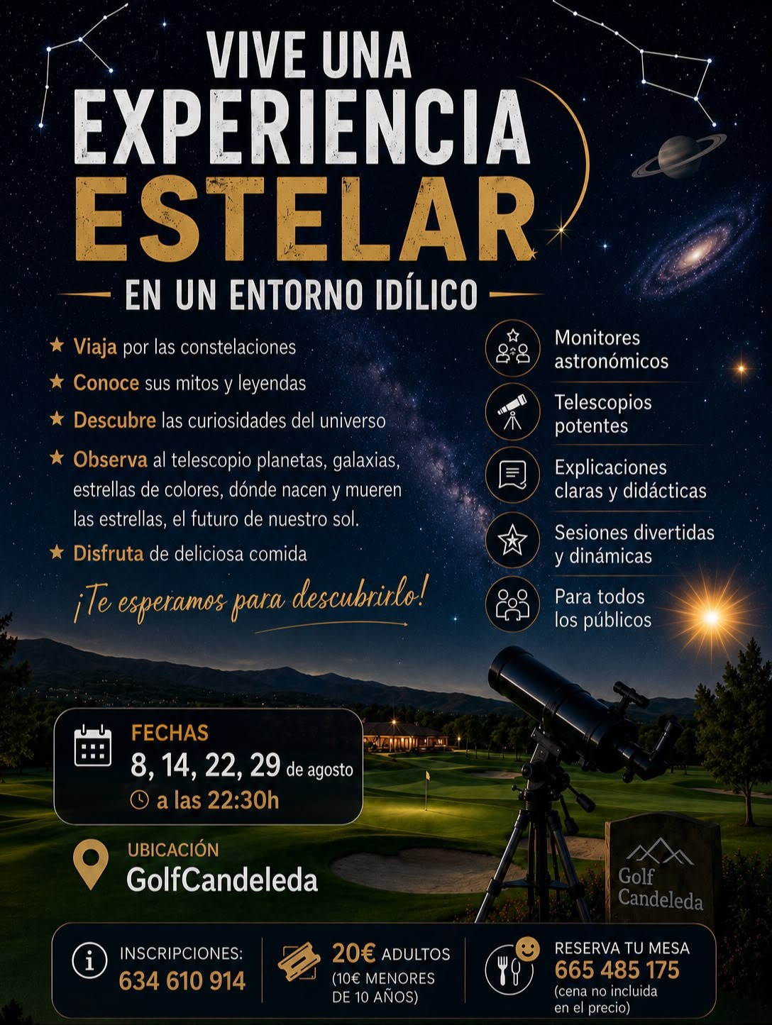 VIVE UNA EXPERIENCIA ESTELAR EN UN ENTORNO IDÍLICO