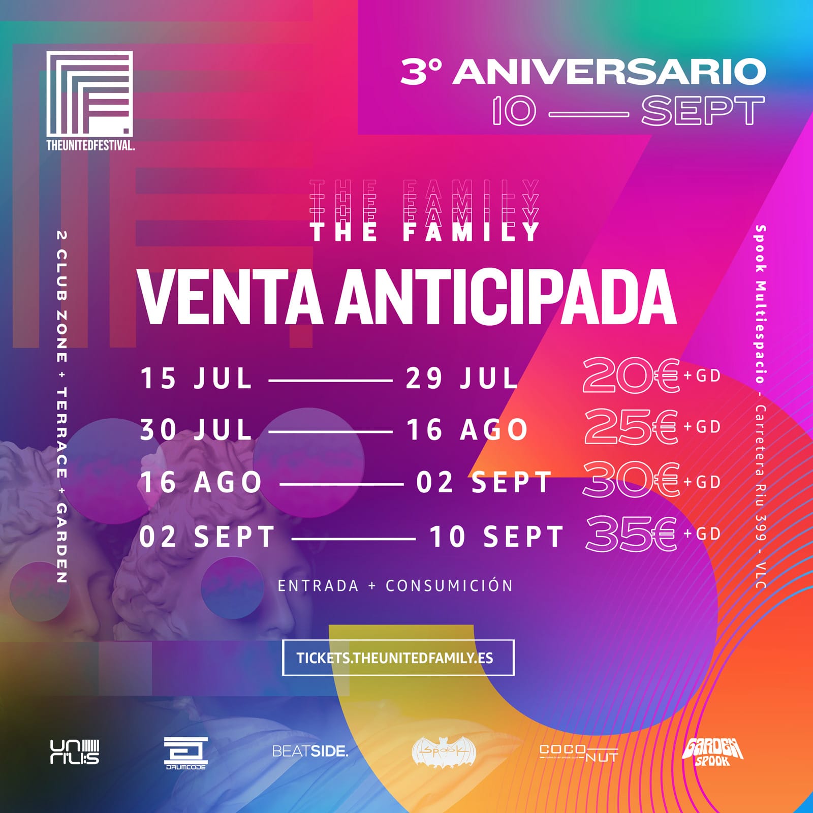 The United Family 3º Aniversario at Spook Multiespacio in Valencia